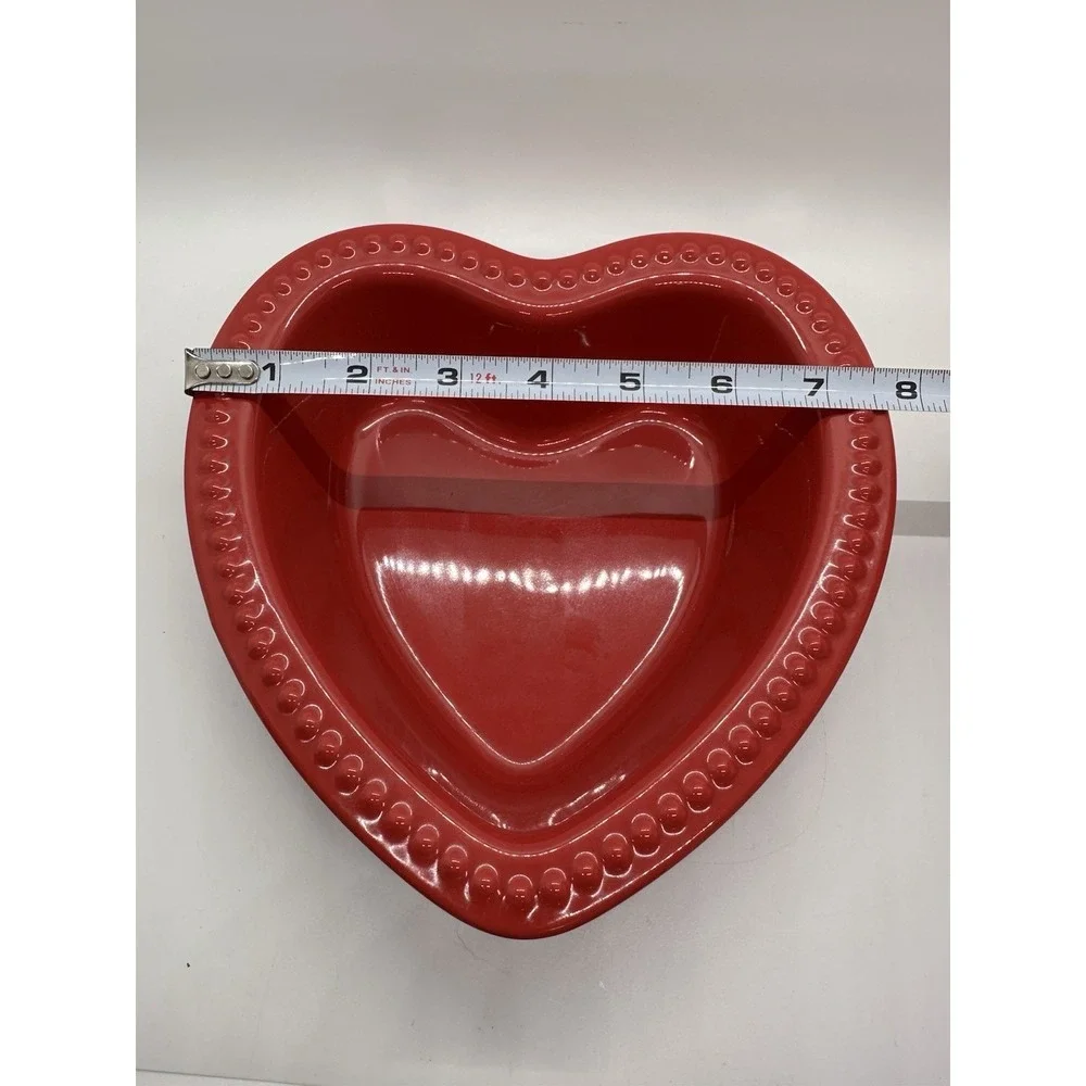 Chantal Red Heart Shaped‎ Bowl Dish 3 cup 93-HBB15 Bake Freeze Serve Stoneware